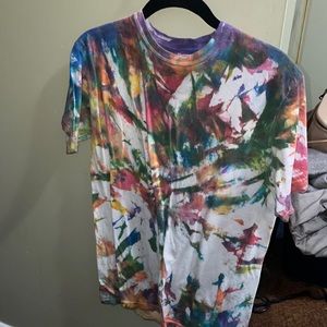 Homemade tie-dye rainbow shirt